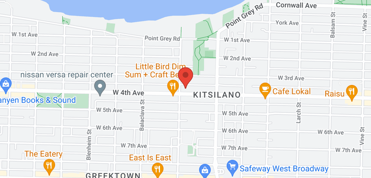 map of 2 2951 W 4TH AVENUE